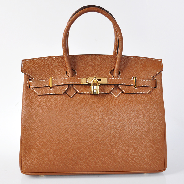 H35DWLSG Hermes Birkin 35CM scura di frumento in pelle Clemence (oro)